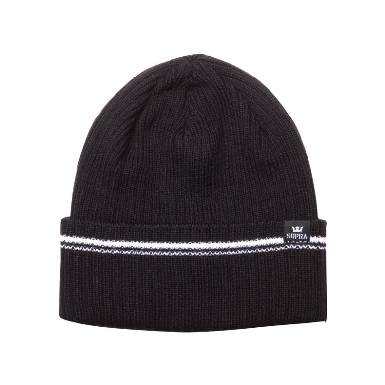 Supra Chopper Beanie Miesten Lippis Mustat | 3VUAQSZ