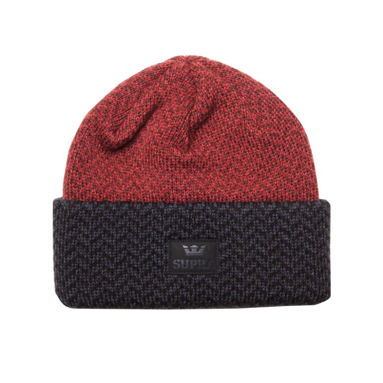 Supra Herring Beanie Miesten Lippis Mustat Punainen | 1NFB8FF