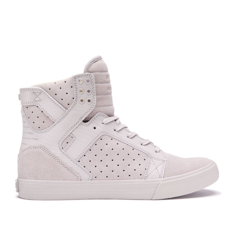 Supra Korkeavartiset Skytop Miesten Kengät Hopea | TVMQ0XF