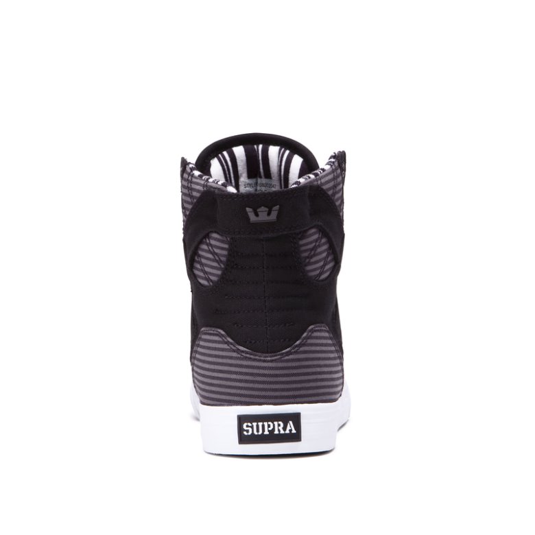 Supra Korkeavartiset Skytop Miesten Kengät Mustat Harmaat Valkoinen | YAAZD47