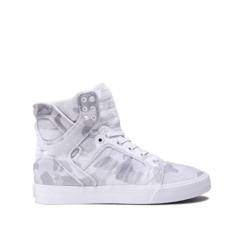 Supra Korkeavartiset Skytop Naisten Kengät Valkoinen Camo Valkoinen | ZYG61L2