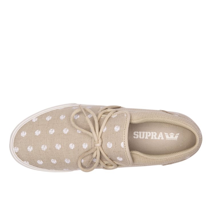 Supra Matalavartiset Cuba Miesten Kengät Beige Valkoinen | G2NI9LZ