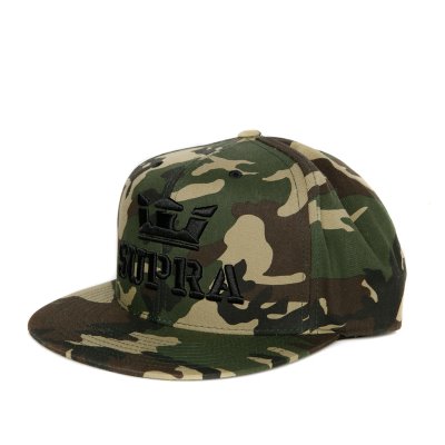 Supra Above Snap Hats Miesten Lippis Vihreä Camo | 0L4IX01