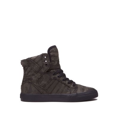 Supra Korkeavartiset Skytop Lasten Kengät Camo Mustat | A3RW7ZL