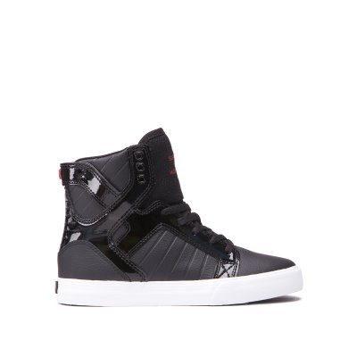 Supra Korkeavartiset Skytop Lasten Kengät Mustat Valkoinen Punainen | Y1LTKDV