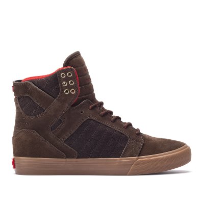 Supra Korkeavartiset Skytop Miesten Kengät Tummanruskea | 1HLK8CJ