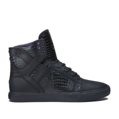 Supra Korkeavartiset Skytop Miesten Kengät Mustat Violetit | LATZYNA