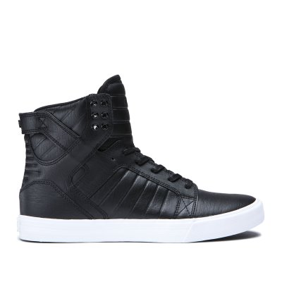 Supra Korkeavartiset Skytop Miesten Kengät Mustat Valkoinen | QME1XAM