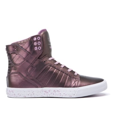 Supra Korkeavartiset Skytop Miesten Kengät Tummanpinkki | QTJLKTF