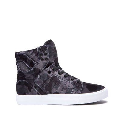 Supra Korkeavartiset Skytop Naisten Kengät Mustat Camo Mustat Valkoinen | 8TCIVEY