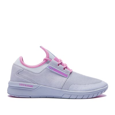 Supra Matalavartiset Flow Run Miesten Kengät Harmaat Pinkki | 4DXV8PX