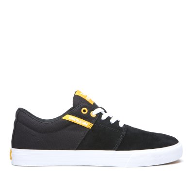 Supra Matalavartiset Stacks II Vulc Miesten Kengät Mustat Kultaiset | 1MS1TPX